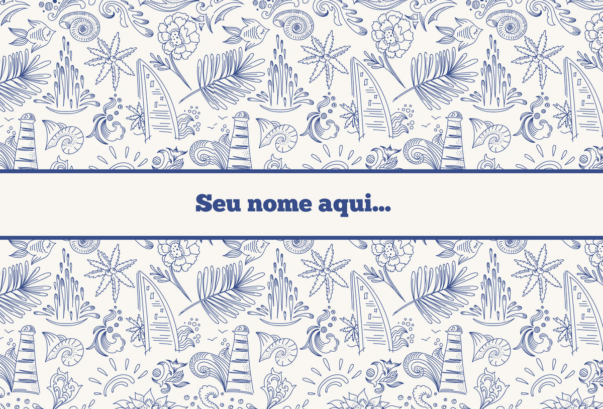 Canga de Praia Marítima 33 Personalizada com Nome