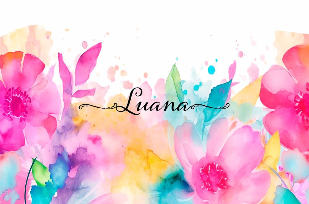 Canga Personalizada aquarela floral em tons pink com nome 90x130cm mcf4