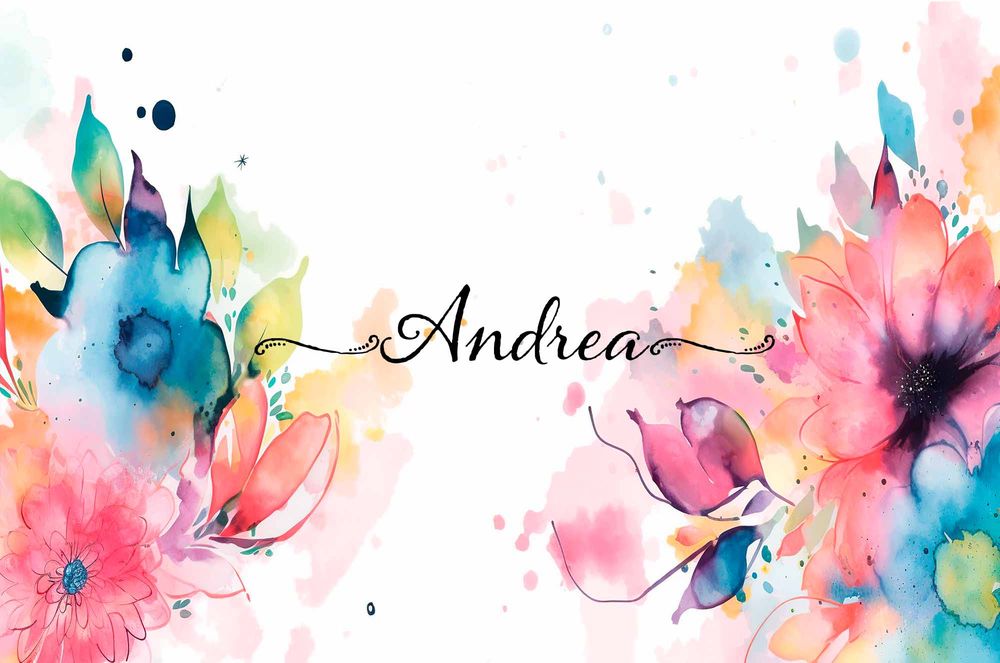 Canga Personalizada com nome aquarela floral 90x130cm mcf5