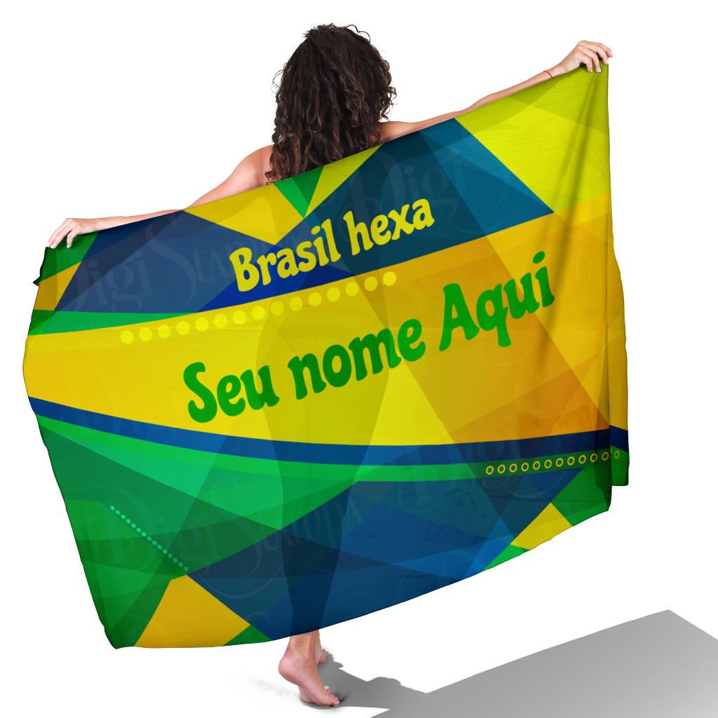 Canga de Copa Feminina 2027 Torcer 03 Personalizada com Nome