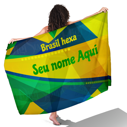 Canga de Copa Feminina 2027 Torcer 03 Personalizada com Nome