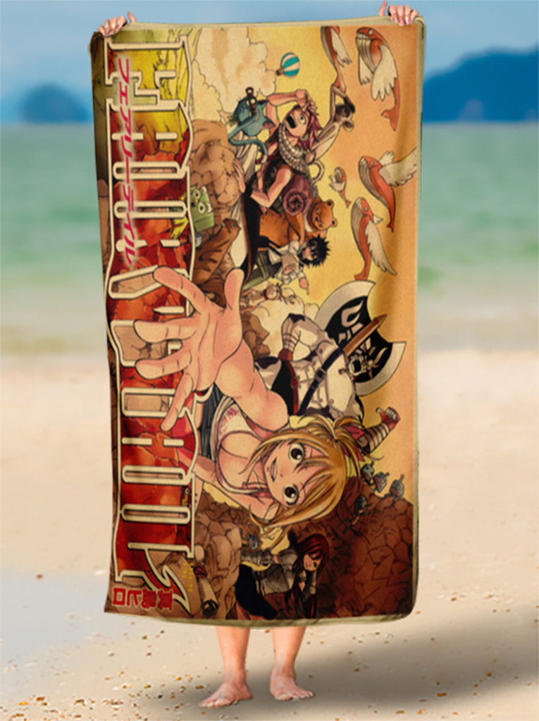Toalha de Praia Gajeel E Grupo Ferro Personalizada