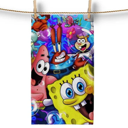 Toalha de Lavabo Toalha Higienica Bob Esponja Personalizada
