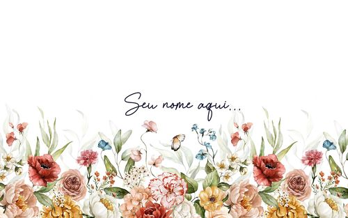 Canga Floral Personalizamos com nome 90x135cm FLORAL10