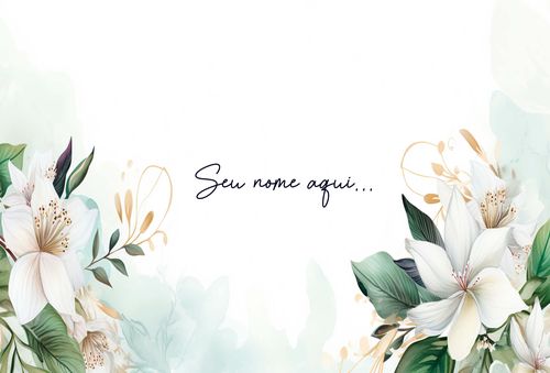 Canga Floral Personalizamos com nome 90x135cm FLORAL19