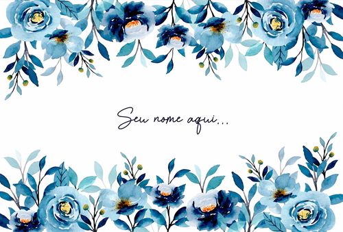 Canga Floral Personalizamos com nome 90x135cm FLORAL25