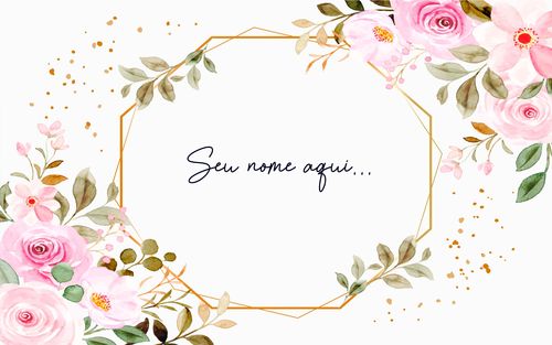 Canga Floral Personalizamos com nome 90x135cm FLORAL09