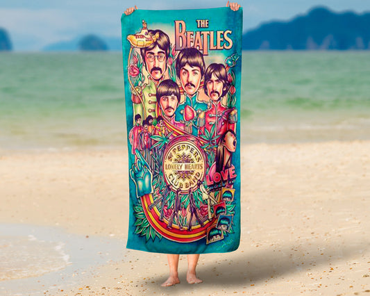 Toalha de Praia De Beatles Modelo 2 Personalizada