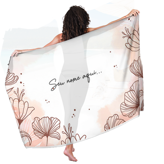 Canga de Praia Floral 42 Personalizada com Nome