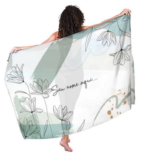 Canga de Floral 47 Luxo Madrinhas Personalizada com Nome