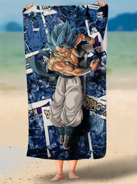 Toalha de Praia Goku Vs Jiren Personalize Nome Personalizada