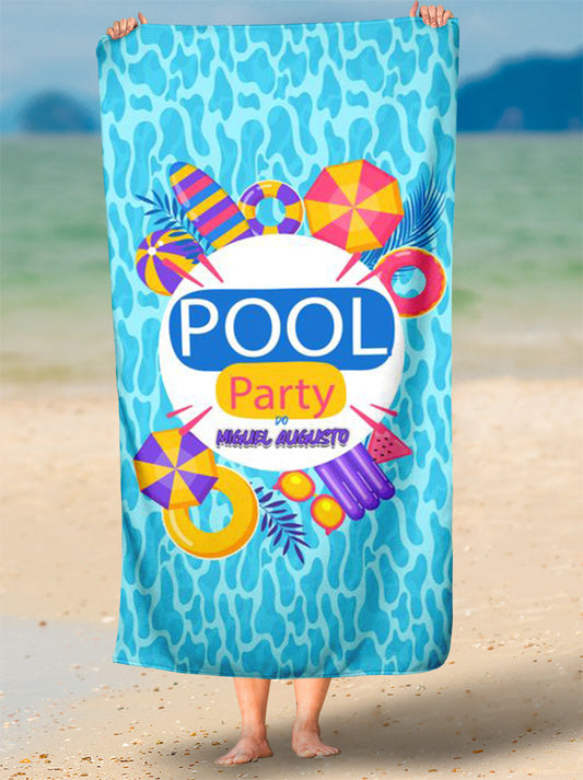 Toalha de Festa Na Piscina Pool Party Pool26 Personalizada