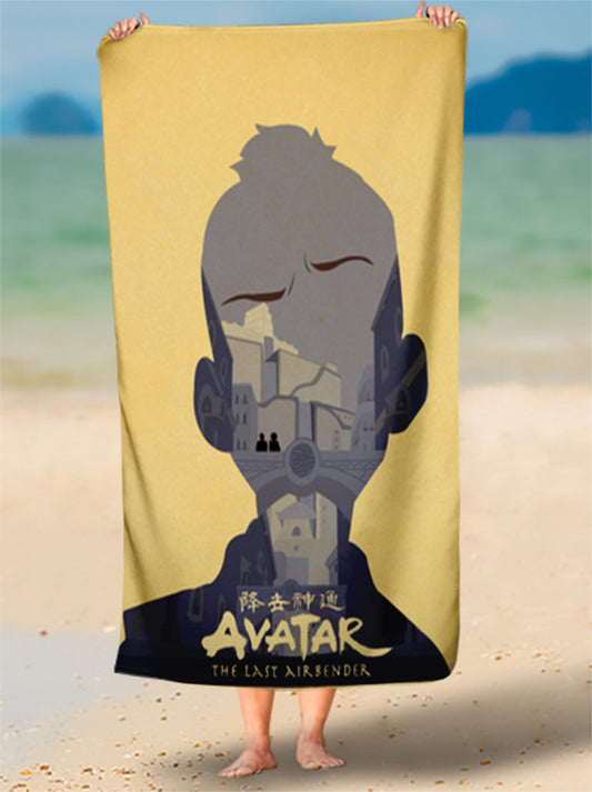 Toalha de Avatar Tio Iroh Lótus Branca Otaku Personalizada