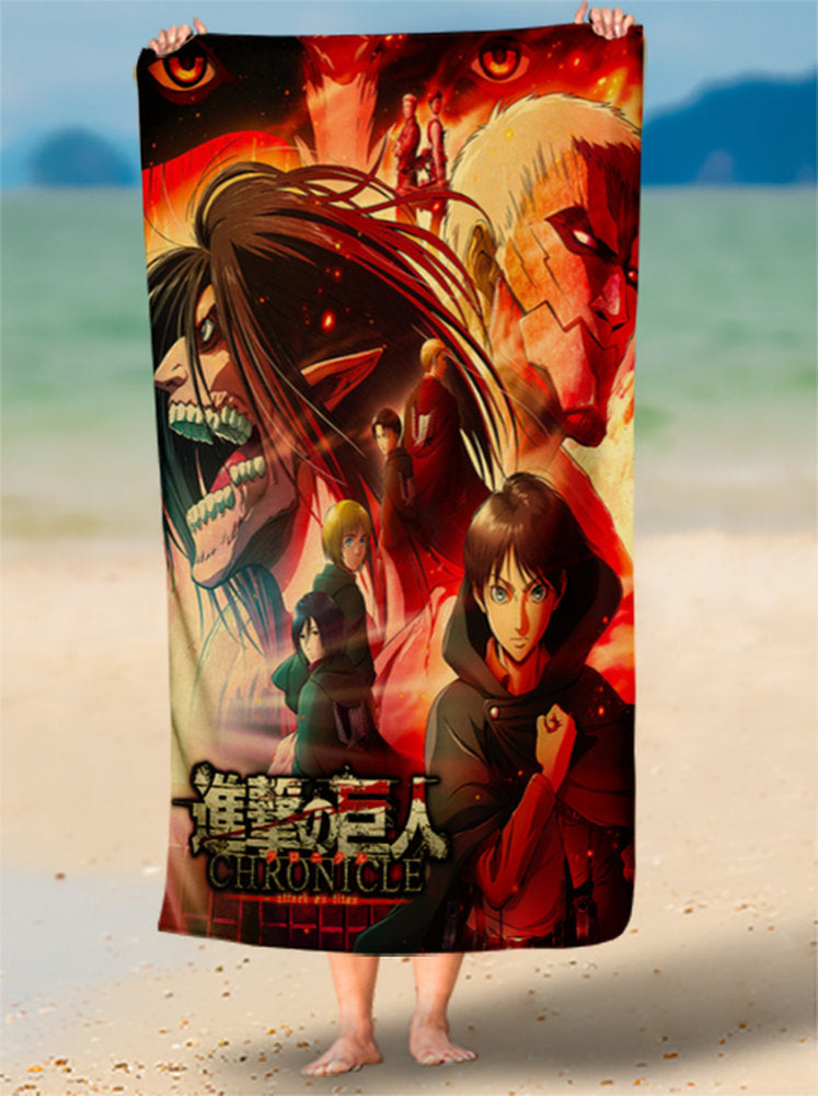 Toalha de Attack On Titan Destaque Se No Verão Personalizada