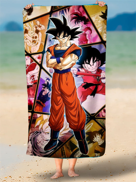 Toalha de Praia De Goku Black Presente Ideal Personalizada