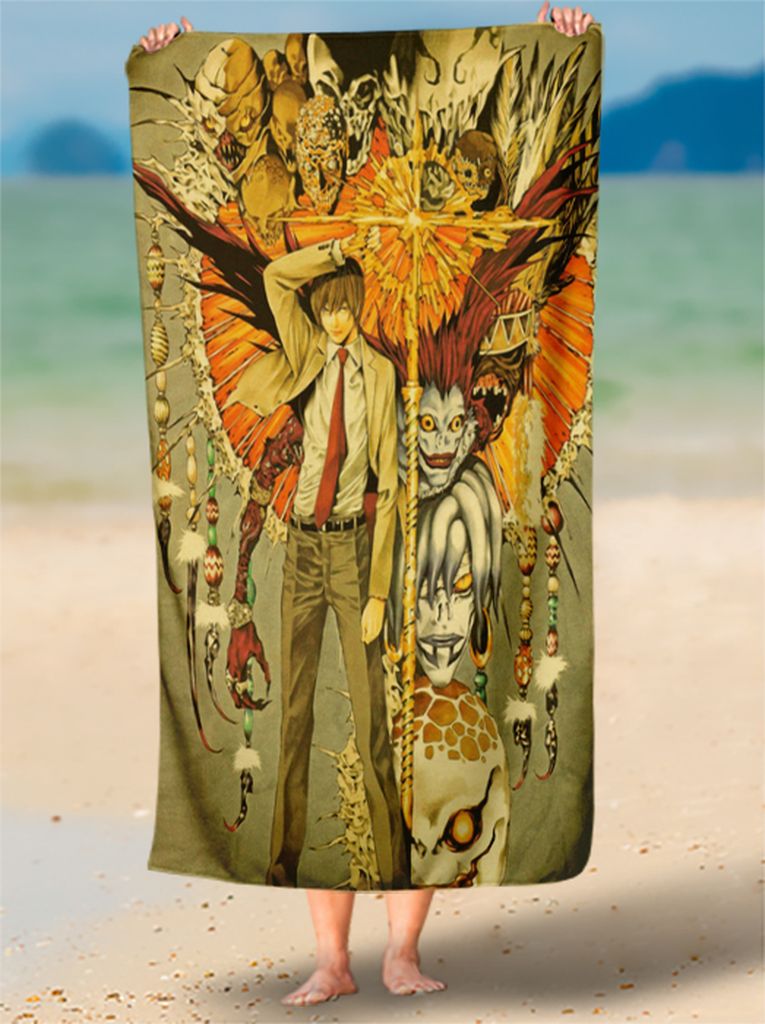 Toalha de Praia Ryuk E Light Personalize Nome Personalizada