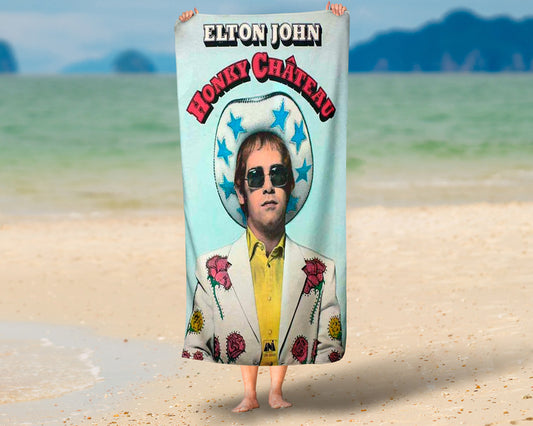 Toalha de Praia De Elton John Personalizada
