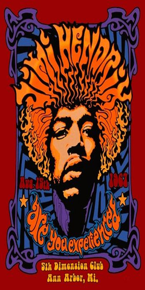 Toalha de Praia De Jimi Hendrix Personalizada