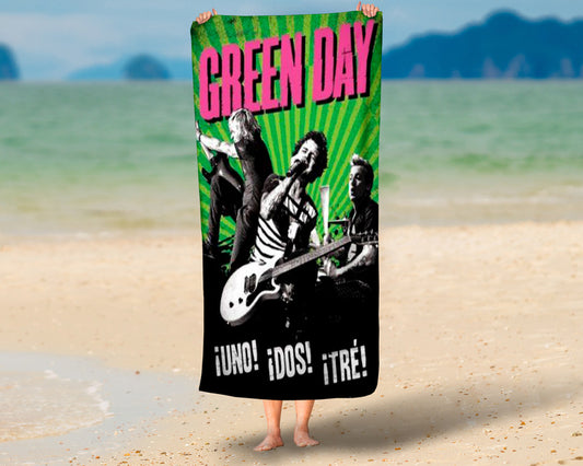 Toalha de Praia De Green Day Personalizada