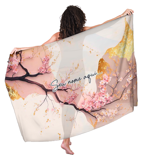 Canga de De Solteira Floral 13 Luxo Personalizada com Nome