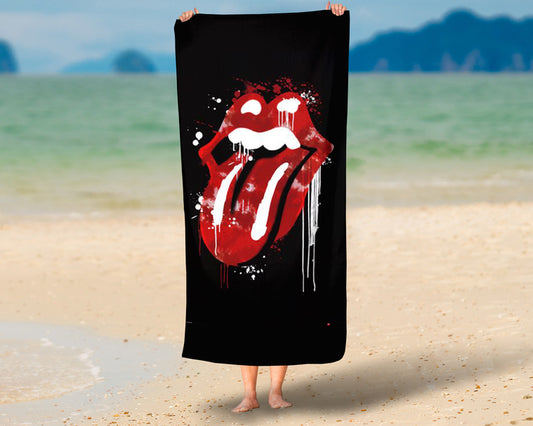 Toalha de Praia De Rolling Stones Personalizada