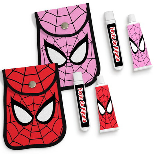 Kit Higiene Homem-Aranha e Mulher-Aranha Personalizado