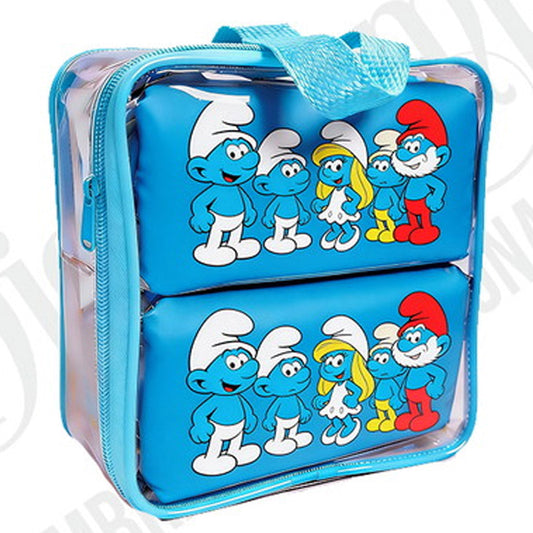 Kit Nécessaire Triplo Cristal G Smurfs Personalizado