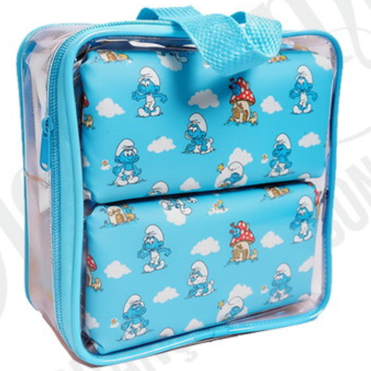 Kit Nécessaire Triplo Cristal G Smurfs Personalizado