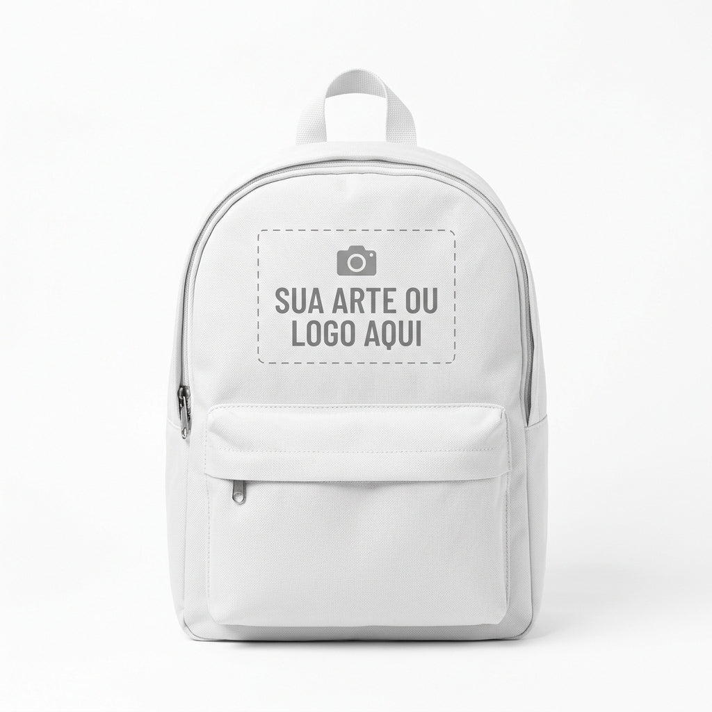 Mochila Escolar e Passeio Estruturada com Zíper Sua Arte Aqui - DigiStampa