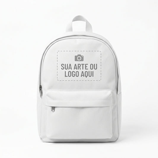 Mochila Escolar e Passeio Estruturada com Zíper Sua Arte Aqui - DigiStampa