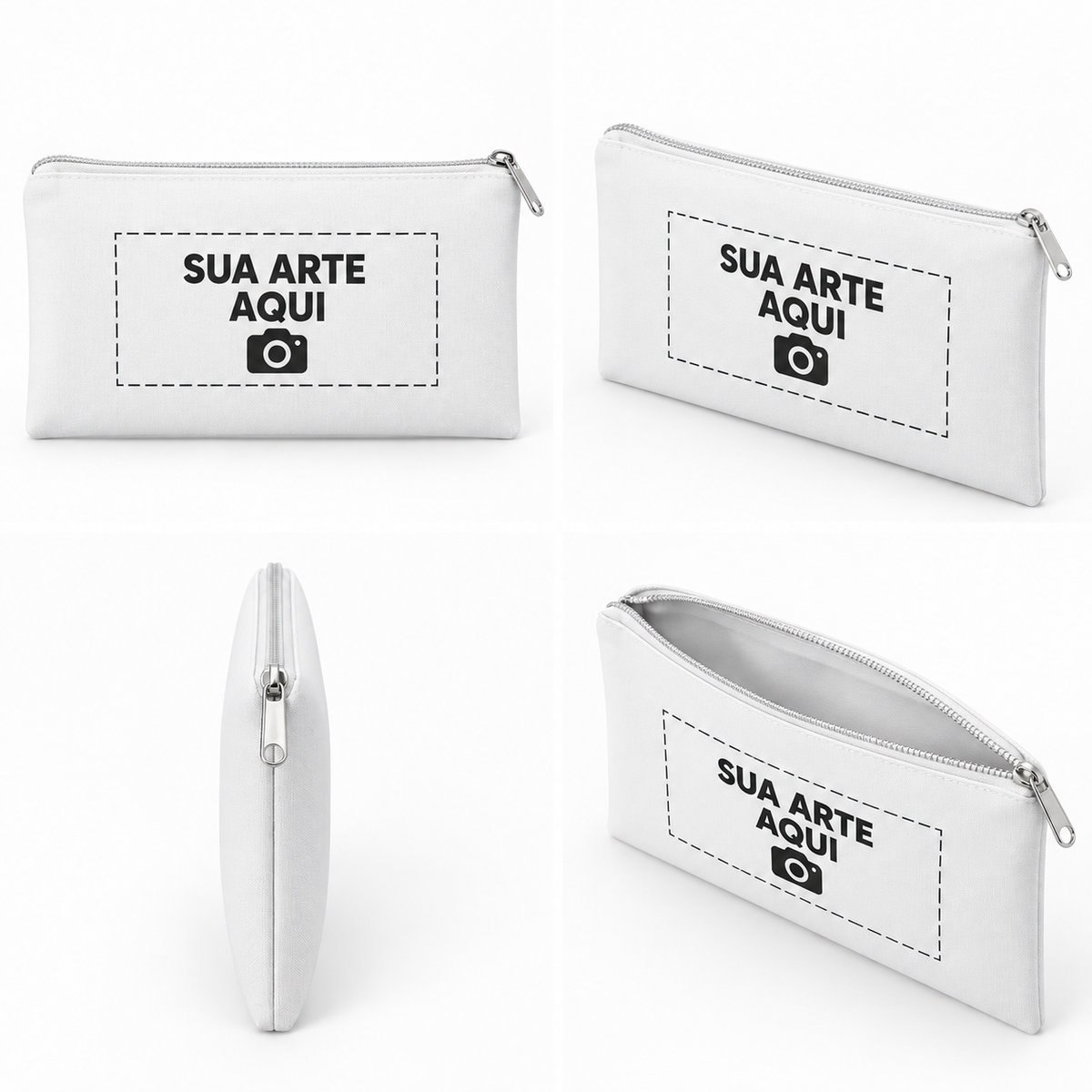 Nécessaire Slim Sua Arte Aqui Personalizada