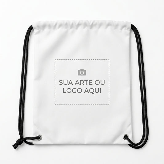 Sacochila Mochila Saco 26x32 cm com Cordões Sua Arte Aqui - DigiStampa
