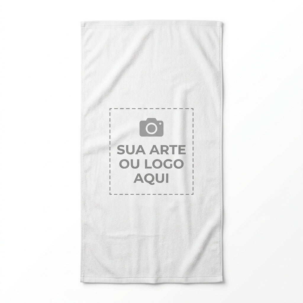 Toalha de Praia Sua Arte Aqui Personalizada 70x140 cm Vertical - DigiStampa