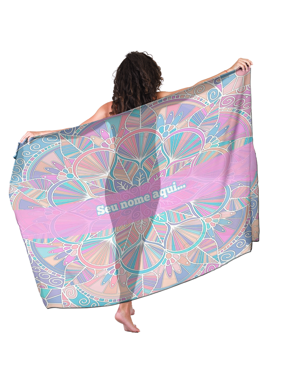 Canga Com Nome Personalizado Saida de Praia Mandala 10