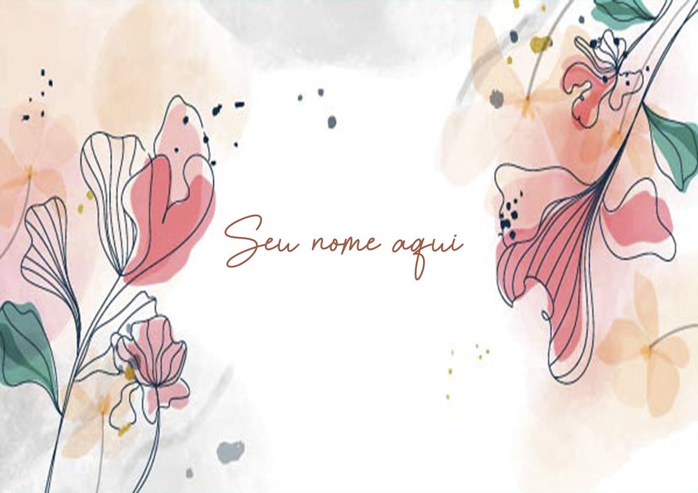 Canga Floral Personalizamos com nome 90x135cm FLORAL67 - Imagem 4