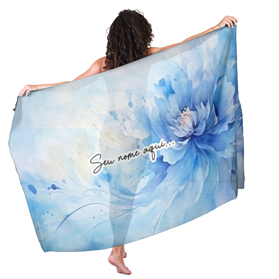 Canga Floral Personalizamos com nome 90x135cm FLORAL62