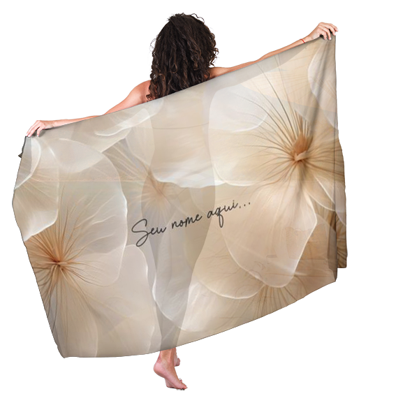 Canga Floral Personalizamos com nome 90x135cm FLORAL54