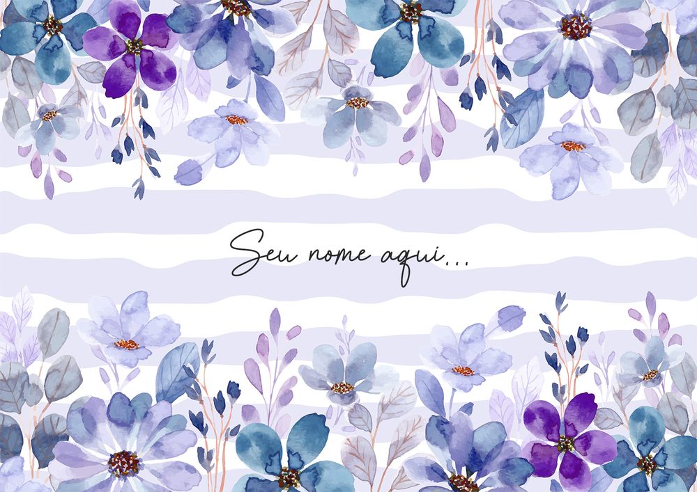 Canga Floral Personalizamos com nome 90x135cm FLORAL48 - Imagem 2