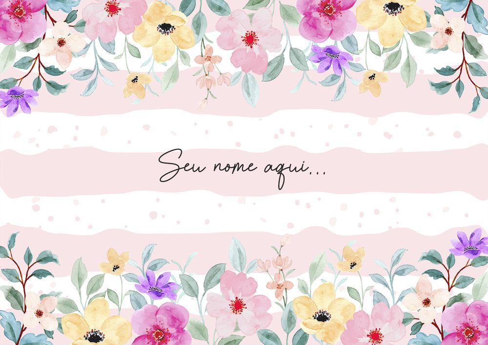 Canga Floral Personalizamos com nome 90x135cm FLORAL44 - Imagem 2
