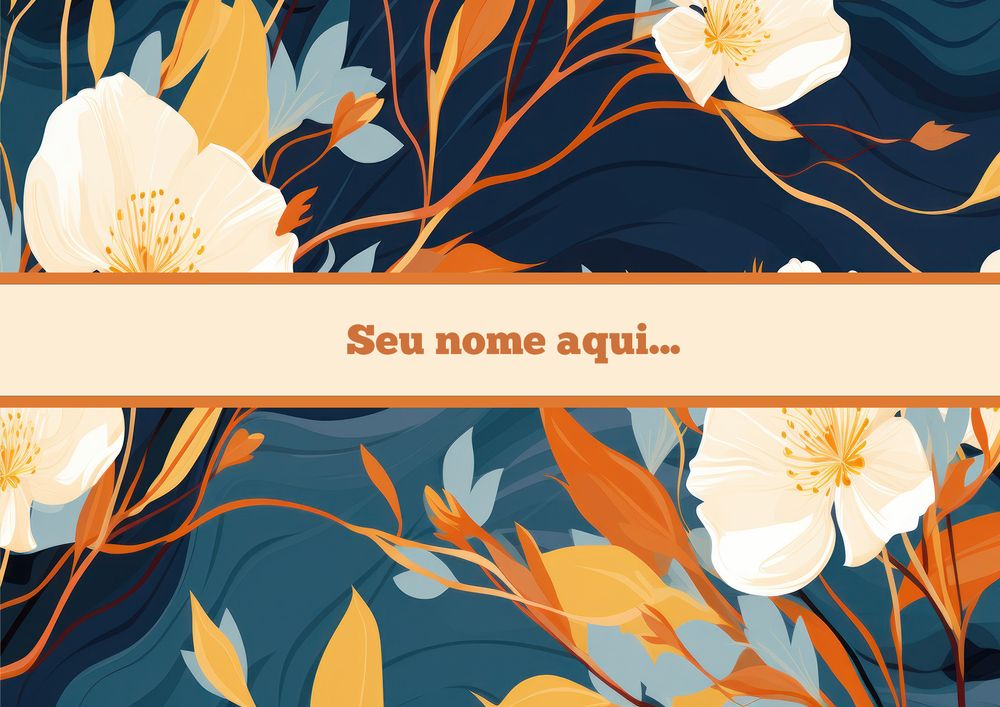 Canga Floral Personalizamos com nome 90x135cm FLORAL40 - Imagem 2