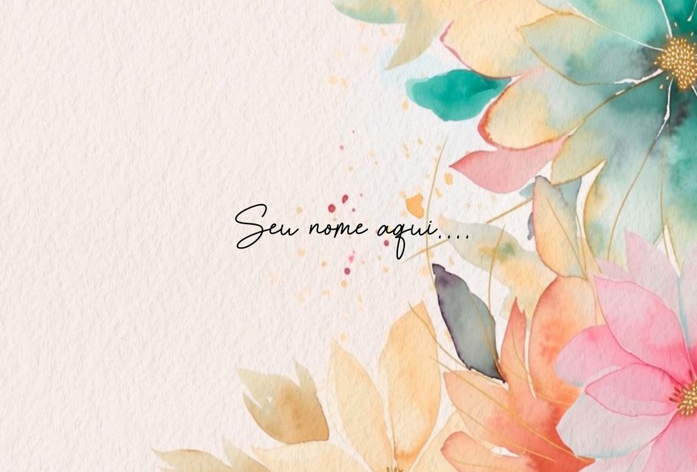 Canga Floral Personalizamos com nome 90x135cm FLORAL36 - Imagem 2