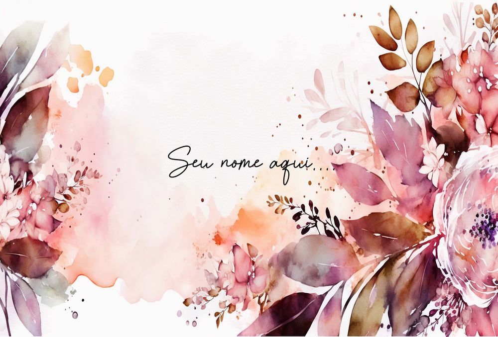 Canga Floral Personalizamos com nome 90x135cm FLORAL35 - Imagem 2