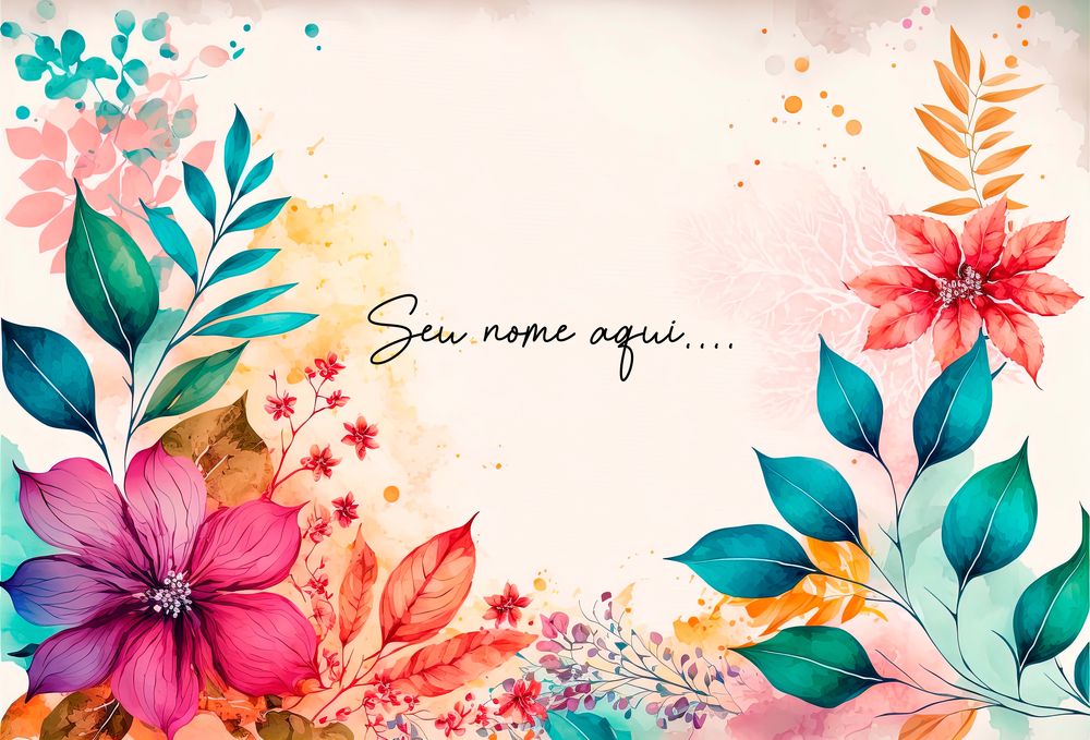 Canga Floral Personalizamos com nome 90x135cm FLORAL33 - Imagem 2