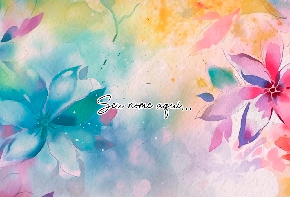 Canga Floral Personalizamos com nome 90x135cm FLORAL31 - Imagem 2