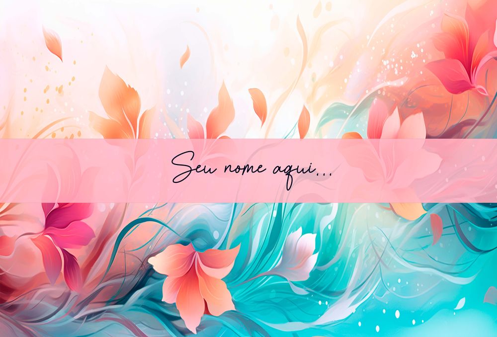 Canga Floral Personalizamos com nome 90x135cm FLORAL18 - Imagem 2