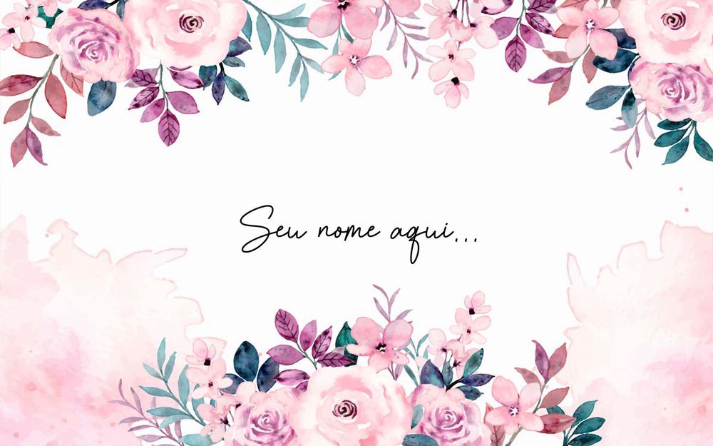 Canga Floral Personalizamos com nome 90x135cm FLORAL05 - Imagem 2