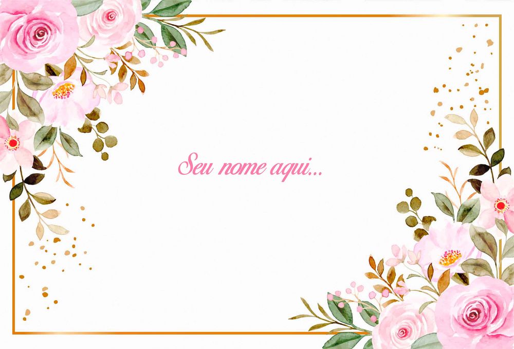 Canga Floral Personalizamos com nome 90x135cm FLORAL02 - Imagem 3