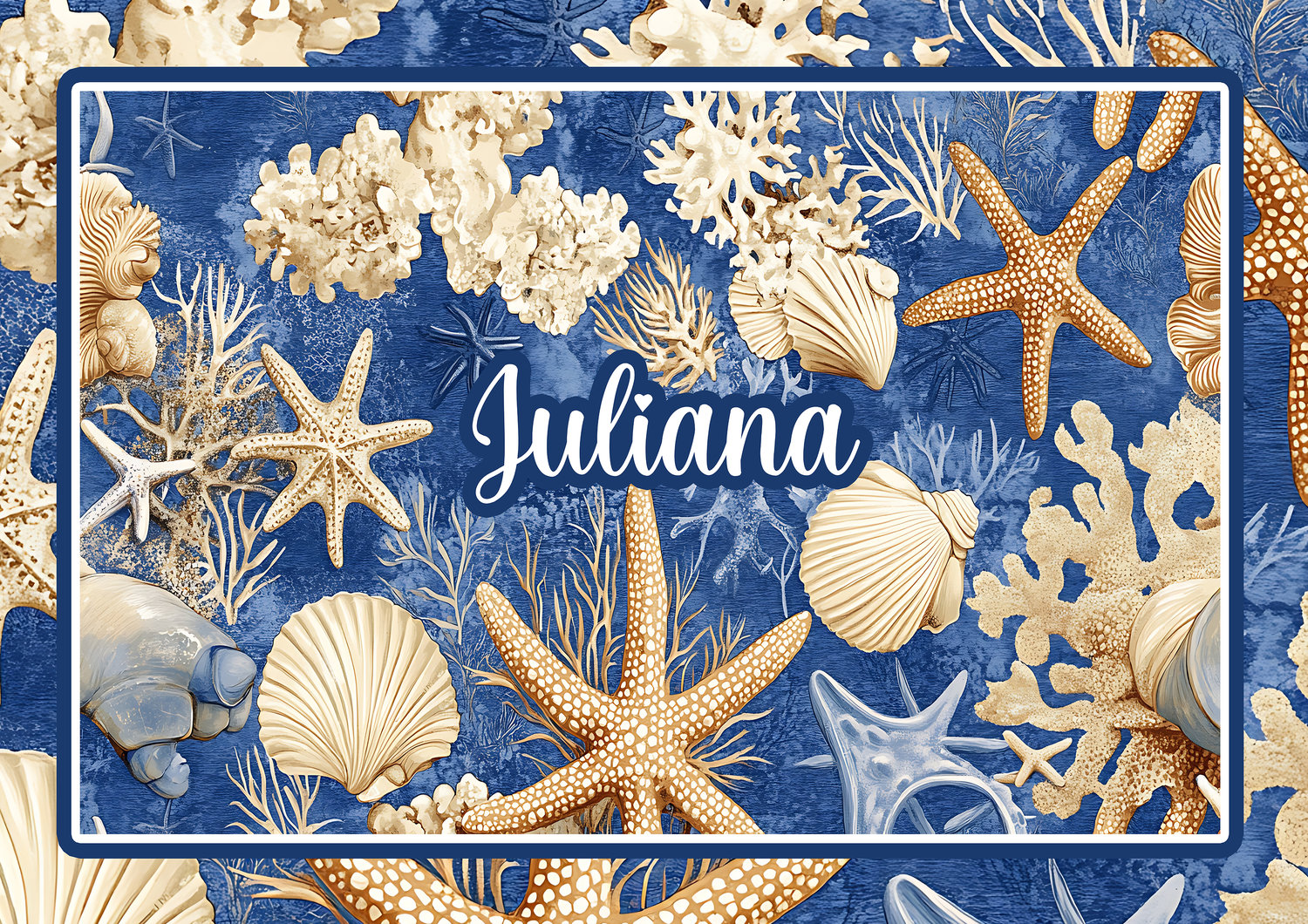 Canga Com Nome Personalizado Saida de Praia Marítima 47 - Imagem 2