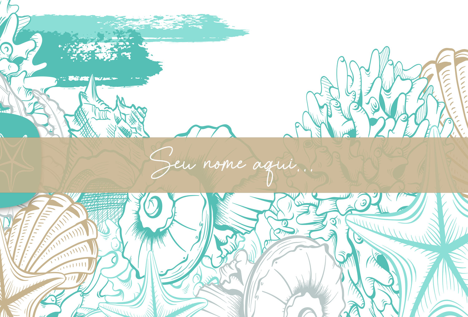 Canga Com Nome Personalizado Saida de Praia Marítima 42 - Imagem 2