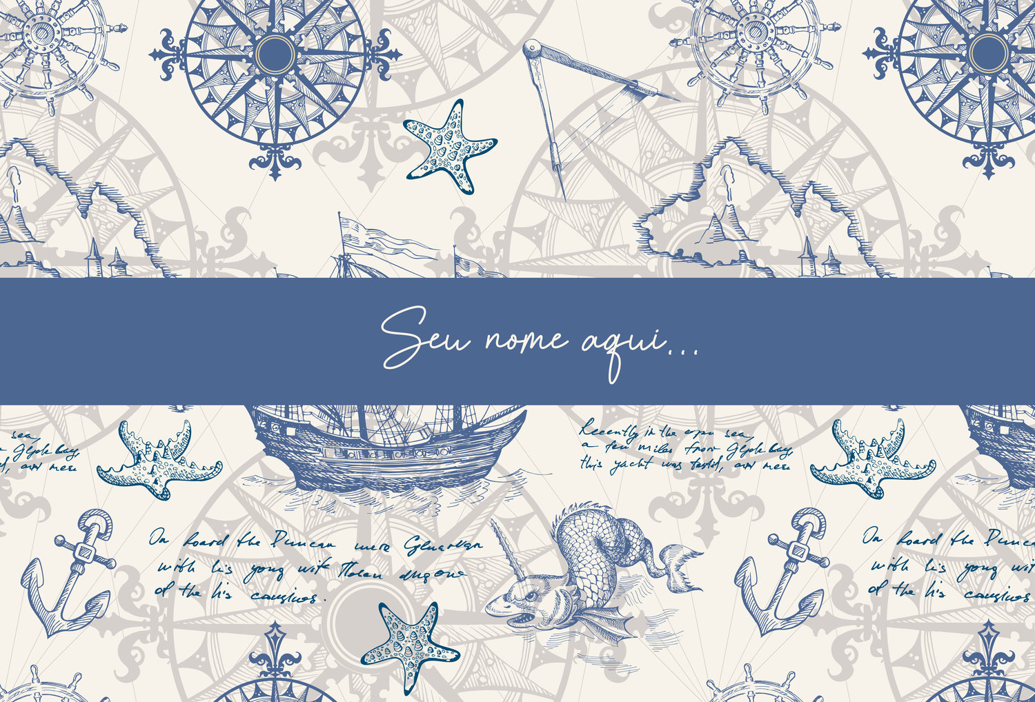 Canga Com Nome Personalizado Saida de Praia Marítima 36 - Imagem 2